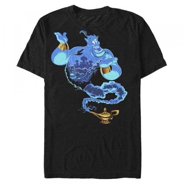 Disney - Aladdin - Genie Of The Lamp - Männer T-Shirt - Schwarz - Vorne