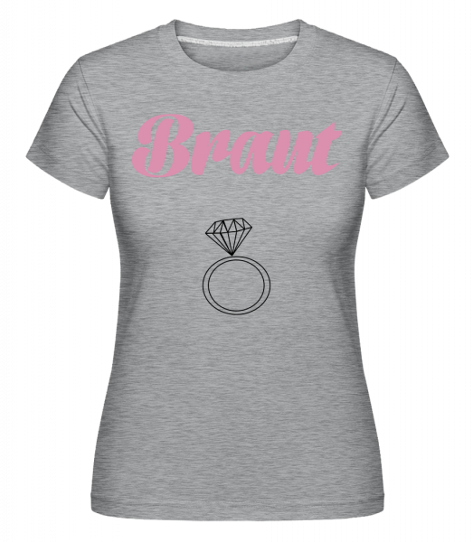 Braut Ringe - Shirtinator Frauen T-Shirt - Grau meliert - Vorn