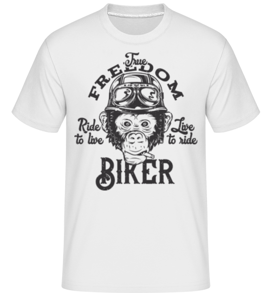 The Freedom Biker - Shirtinator Männer T-Shirt - Weiß - Vorne