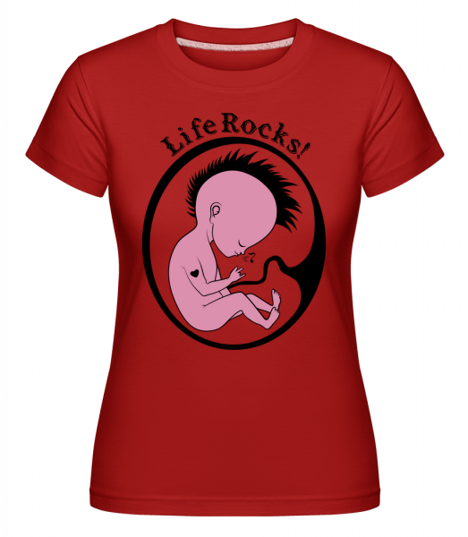Rockstar Baby - Shirtinator Frauen T-Shirt - Rot - Vorn