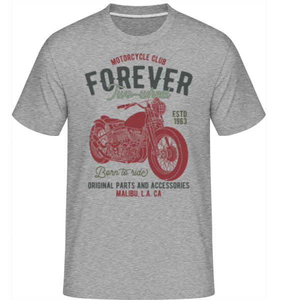 Motorcycle Club Forever - Shirtinator Männer T-Shirt - Grau meliert - Vorne