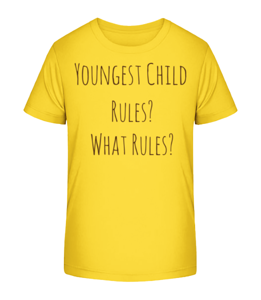 Youngest Child - Kinder Bio T-Shirt Stanley Stella - Gelb - Vorne