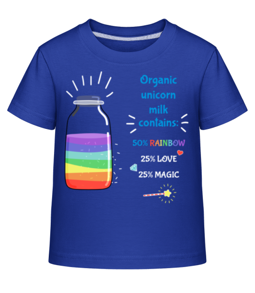 Organic Unicorn Milk - Kinder Shirtinator T-Shirt - Royalblau - Vorne