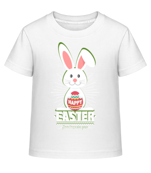 Happy Easter Logo - Kinder Shirtinator T-Shirt - Weiß - Vorne