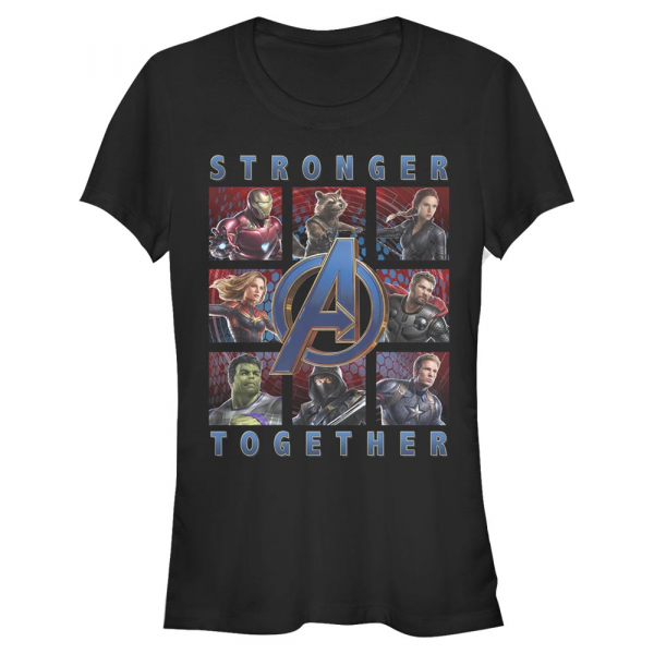 Marvel - Avengers Endgame - Skupina Boxes Full of Avengers - Frauen T-Shirt - Schwarz - Vorne
