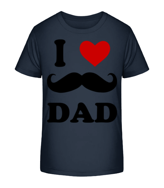 I Love Dad - Kinder Bio T-Shirt Stanley Stella - Marine - Vorne