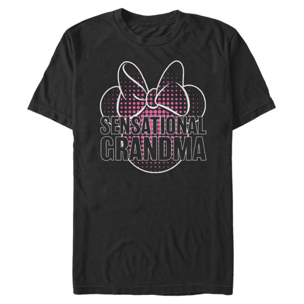 Disney Classics - Micky Maus - Minnie Mouse Sensational Grandma - Männer T-Shirt - Schwarz - Vorne