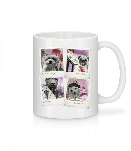 Hunde Polaroids - Tasse - Weiß - Vorn