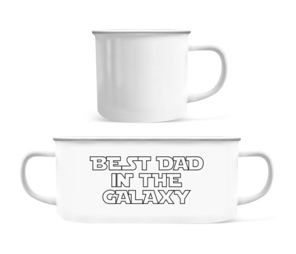 Bester Vater der Galaxy - Emaille-Tasse - Weiß - Vorne