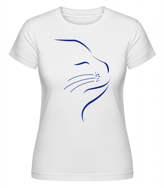 Katzengesicht - Shirtinator Frauen T-Shirt - Weiß - Vorn