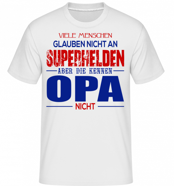 Superhelden Opa - Shirtinator Männer T-Shirt - Weiß - Vorn