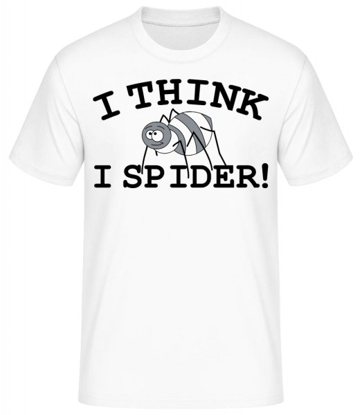I Think I Spider - Männer Basic T-Shirt - Weiß - Vorn
