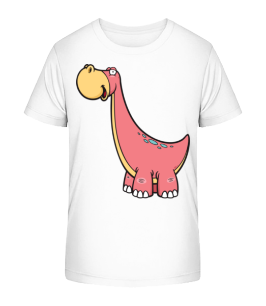 Comic Diplodocus - Kinder Bio T-Shirt Stanley Stella - Weiß - Vorne