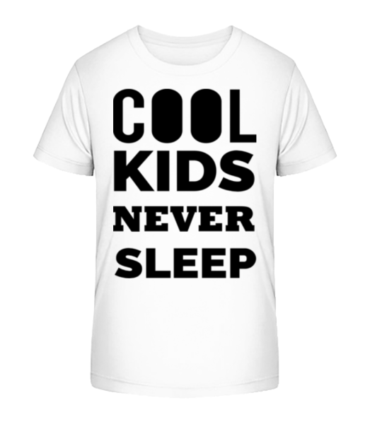 Cool Kids Never Sleep - Kinder Bio T-Shirt Stanley Stella - Weiß - Vorne