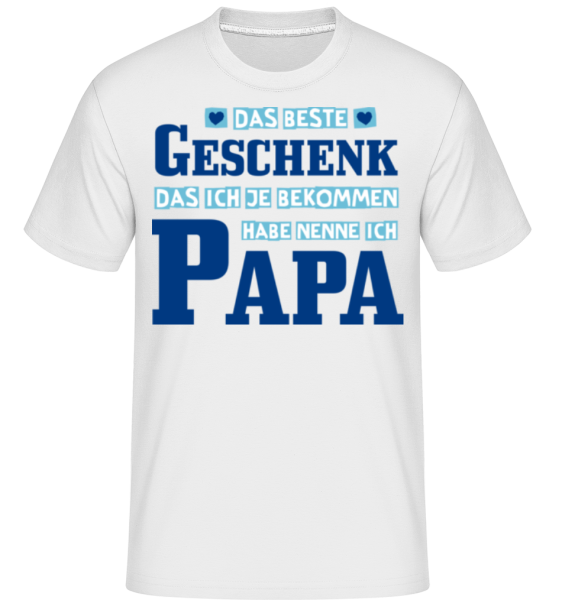 Das Beste Geschenk Nenne Ich Papa - Shirtinator Männer T-Shirt - Weiß - Vorne