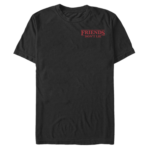 Netflix - Stranger Things - Quote Friends Pocket - Männer T-Shirt - Schwarz - Vorne