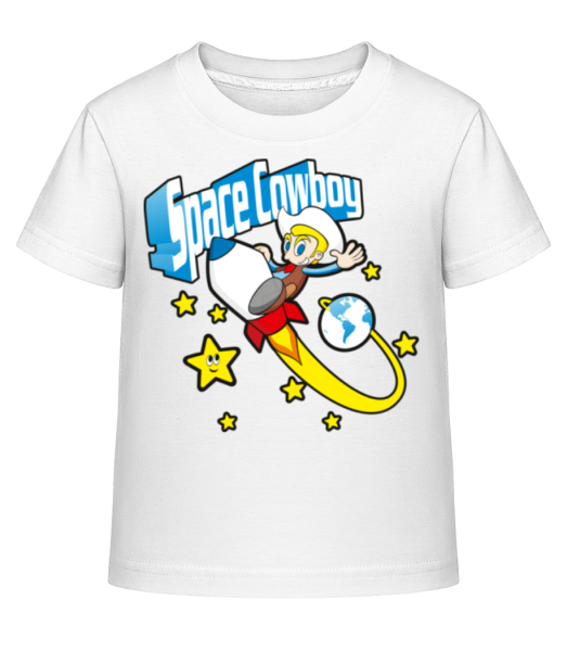 Space Cowboy - Kinder Shirtinator T-Shirt - Weiß - Vorne