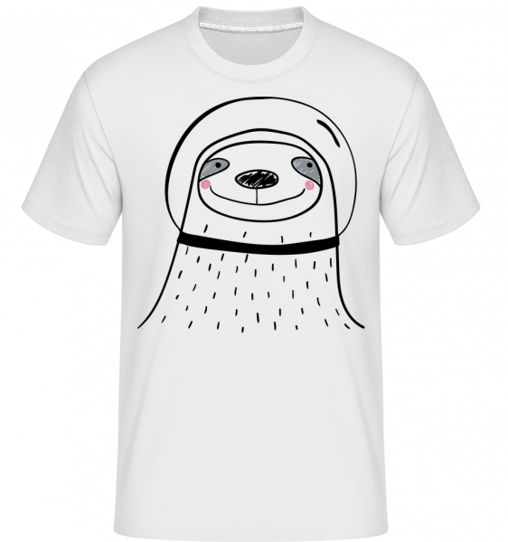 Space Faultier - Shirtinator Männer T-Shirt - Weiß - Vorn