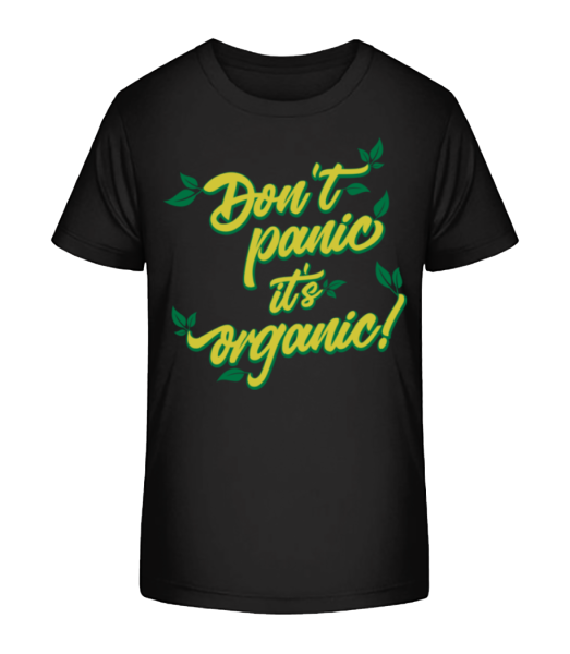Dont Panic Its Organic - Kinder Bio T-Shirt Stanley Stella - Schwarz - Vorne