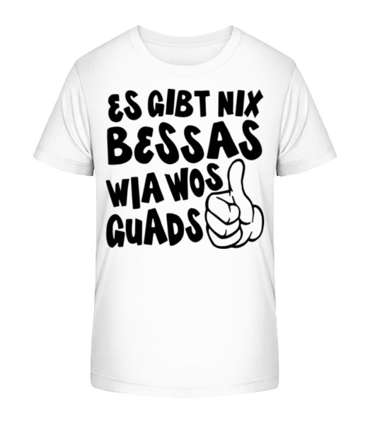 Es Gibt Nix Bessas - Kinder Bio T-Shirt Stanley Stella - Weiß - Vorne