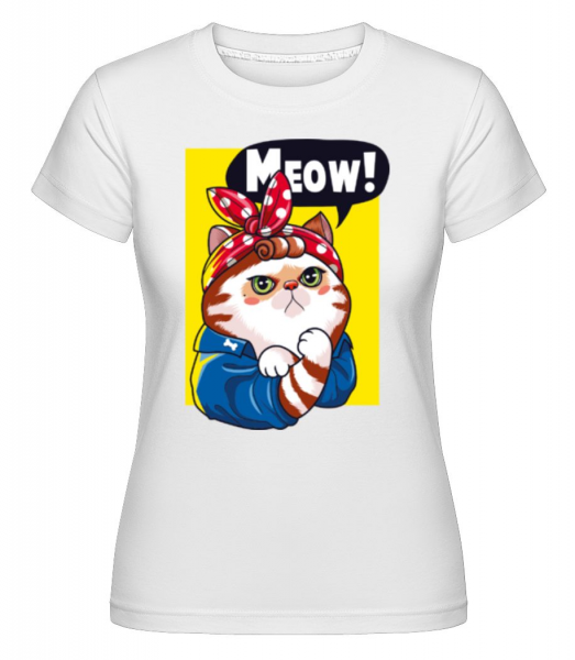 Meow - Shirtinator Frauen T-Shirt - Weiß - Vorne