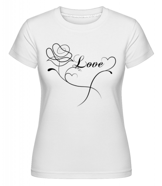 Love Blumen - Shirtinator Frauen T-Shirt - Weiß - Vorne