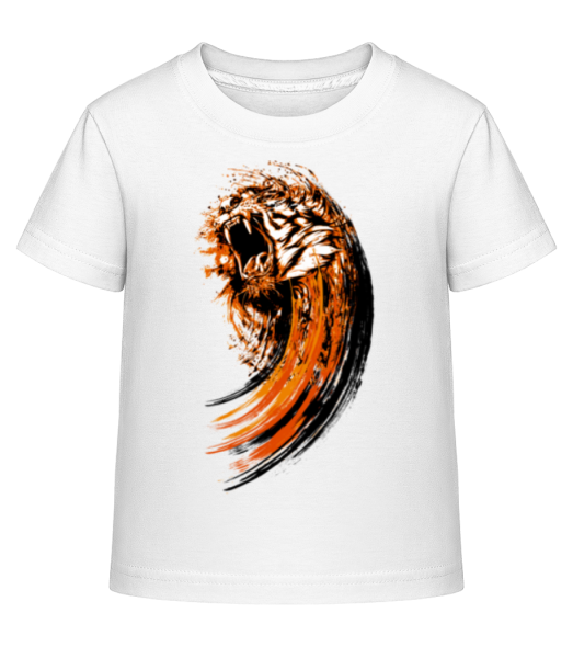 Brüllender Tiger - Kinder Shirtinator T-Shirt - Weiß - Vorne