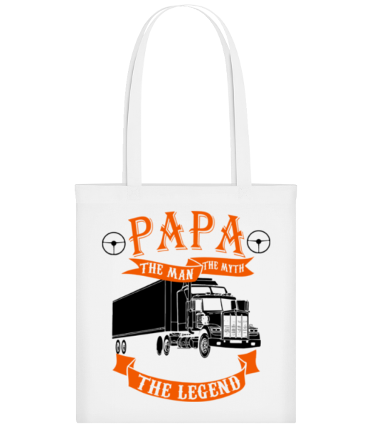 Papa The Legend - Stofftasche - Weiß - Vorne