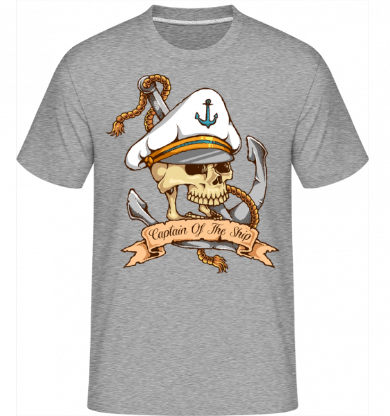 Sea Captain - Shirtinator Männer T-Shirt - Grau meliert - Vorn