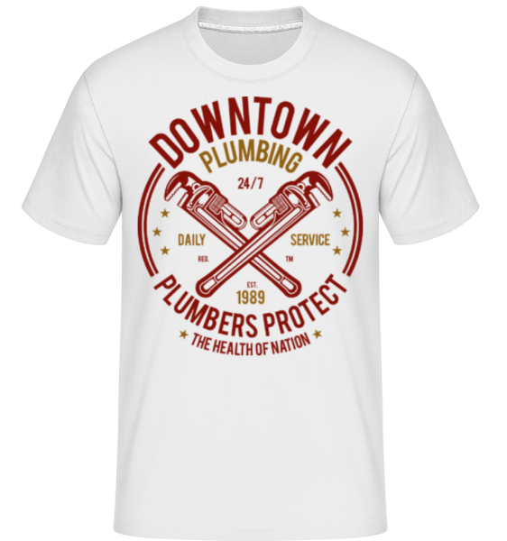 Downtown Plumbing - Shirtinator Männer T-Shirt - Weiß - Vorne