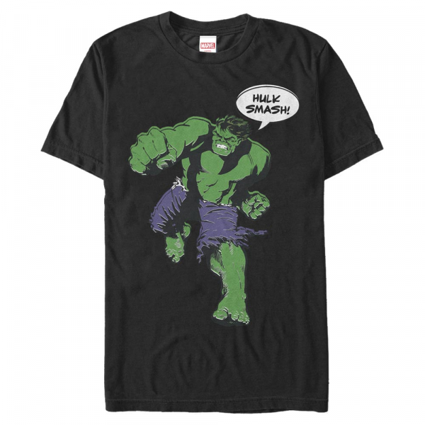 Marvel - Avengers - Hulk Vintage Smash - Männer T-Shirt - Schwarz - Vorne