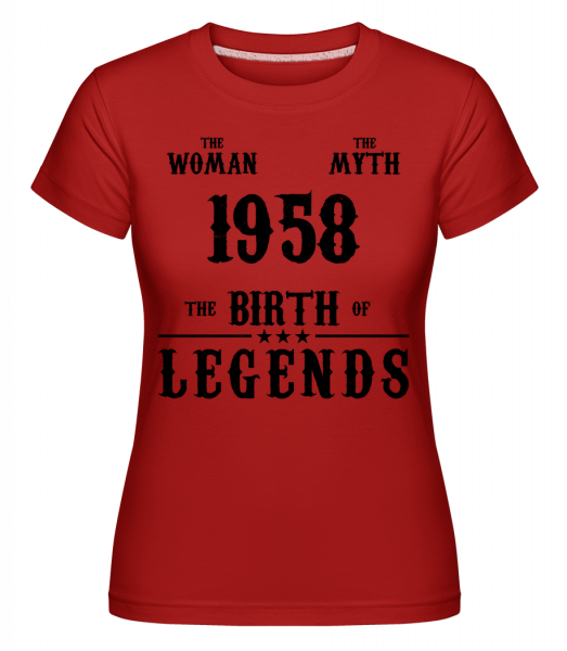 The Myth Woman 1958 - Shirtinator Frauen T-Shirt - Rot - Vorn