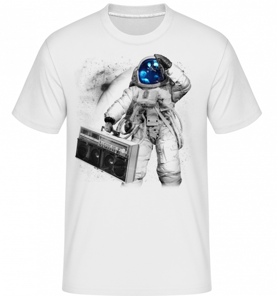 Ghettoblaster Astronaut - Shirtinator Männer T-Shirt - Weiß - Vorn