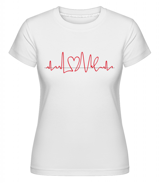 Herzfrequenz - Shirtinator Frauen T-Shirt - Weiß - Vorn