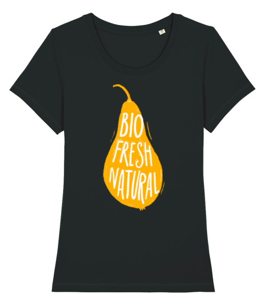 Bio Fresh Natural - Frauen Bio T-Shirt Stanley Stella - Schwarz - Vorne