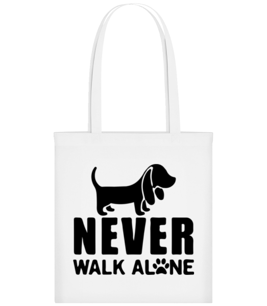 Never Walk Alone Dog - Stofftasche - Weiß - Vorne