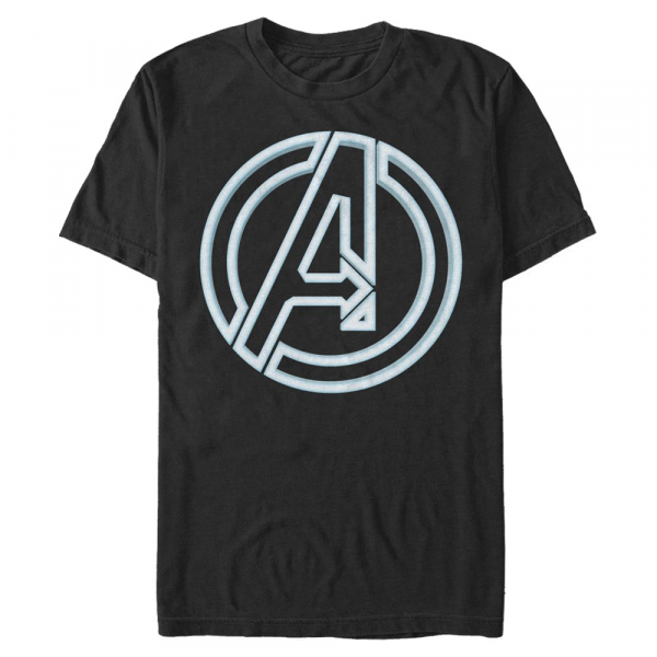 Marvel - Logo Avengers Glow Icon - Männer T-Shirt - Schwarz - Vorne