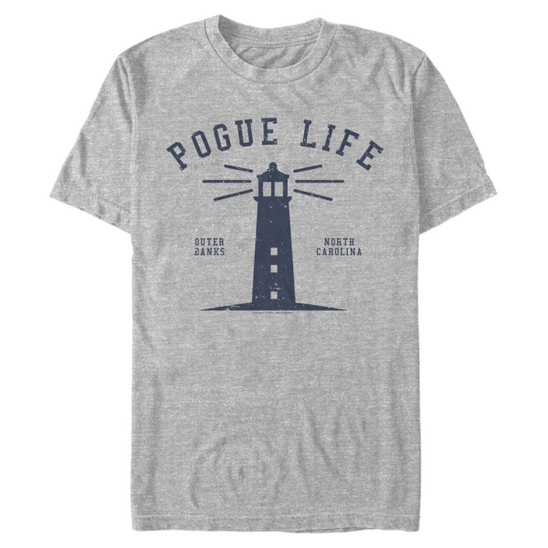 Netflix - Outer Banks - Logo Pogue Life - Männer T-Shirt - Grau meliert - Vorne