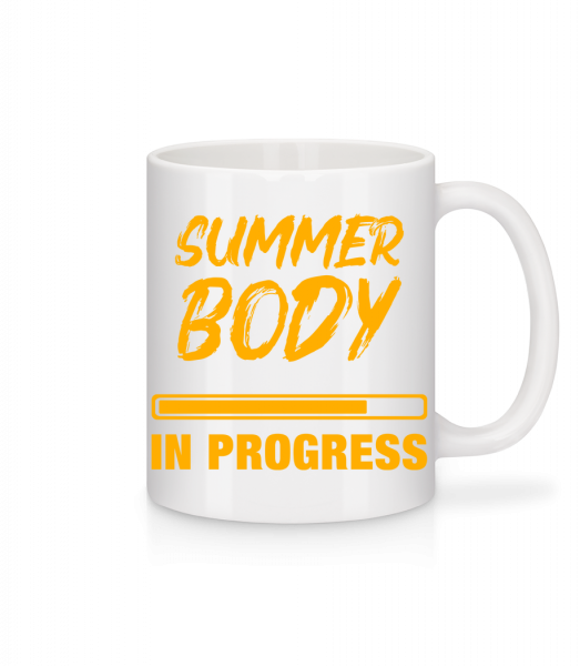 Summer Body in Progress - Tasse - Weiß - Vorn