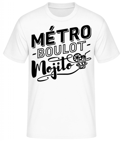 Métro Mojito - Männer Basic T-Shirt - Weiß - Vorn