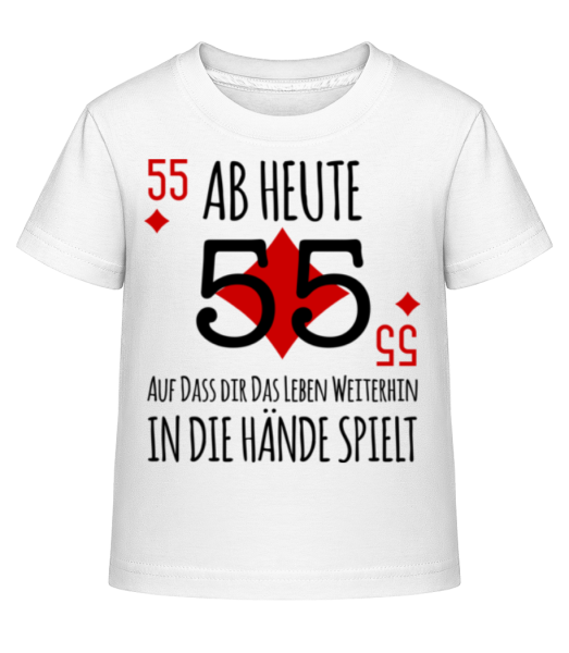 Schnapszahl 55 - Kinder Shirtinator T-Shirt - Weiß - Vorne