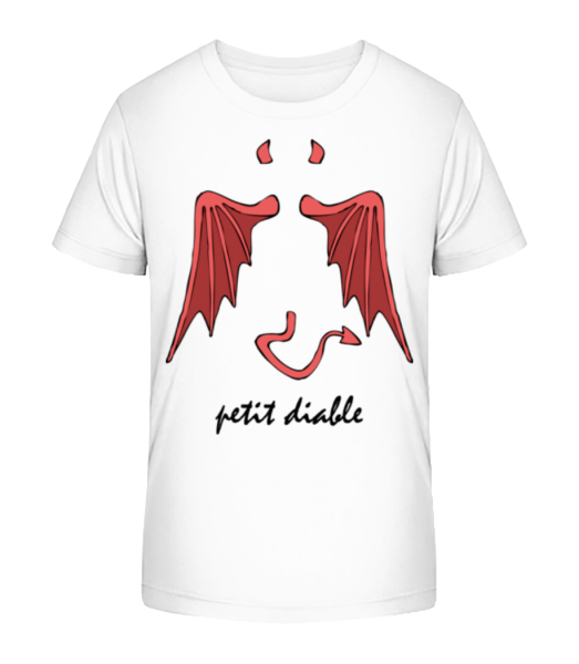Petit Diable - Kinder Bio T-Shirt Stanley Stella - Weiß - Vorne