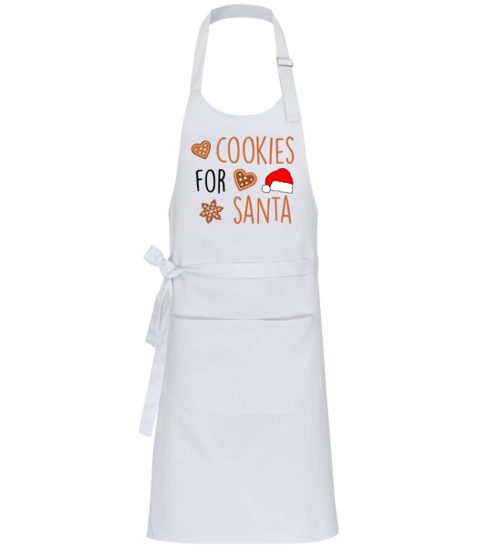 Cookies For Santa - Profi Kochschürze - Weiß - Vorne