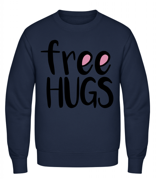 Free Hugs - Männer Pullover - Marine - Vorn