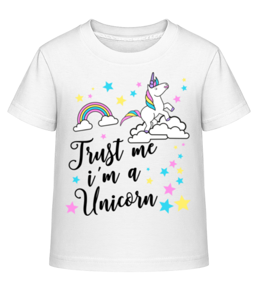 Trust Me I'm A Unicorn - Kinder Shirtinator T-Shirt - Weiß - Vorne