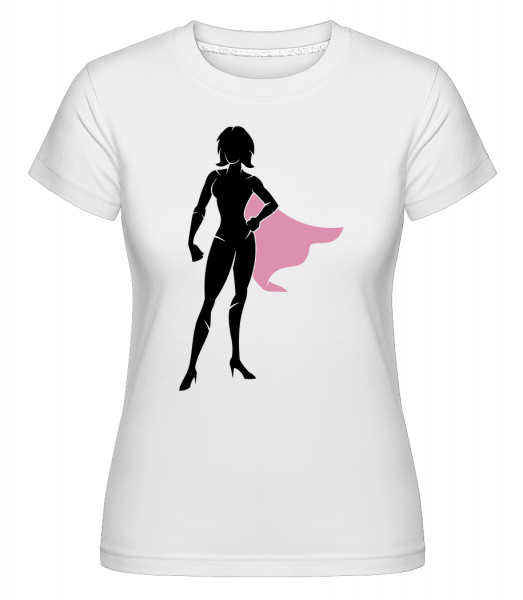 Superwoman Silhouette - Shirtinator Frauen T-Shirt - Weiß - Vorn