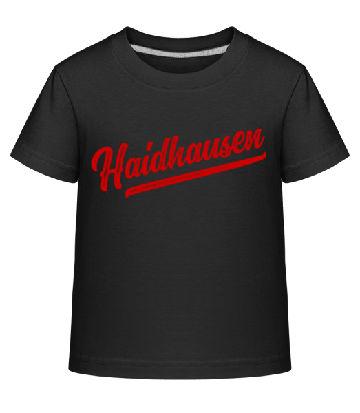 Haidhausen Swoosh - Kinder Shirtinator T-Shirt - Schwarz - Vorne