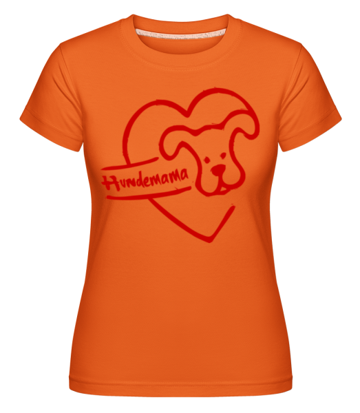 Hundemama - Shirtinator Frauen T-Shirt - Orange - Vorne