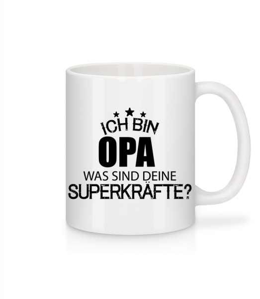 Superkraft Opa - Tasse - Weiß - Vorn