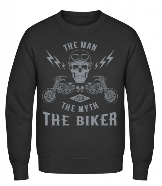 The Man The Myth The Biker - Männer Pullover - Schwarz - Vorn